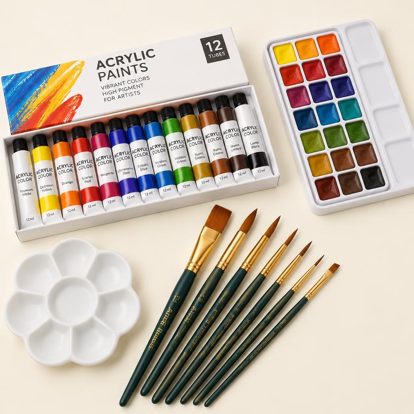 Tinta Acrílica Artística 12 cores