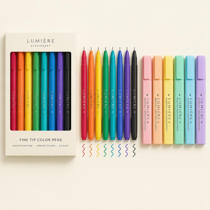 Kit Canetas Fine Liner 0.4mm — 12 cores