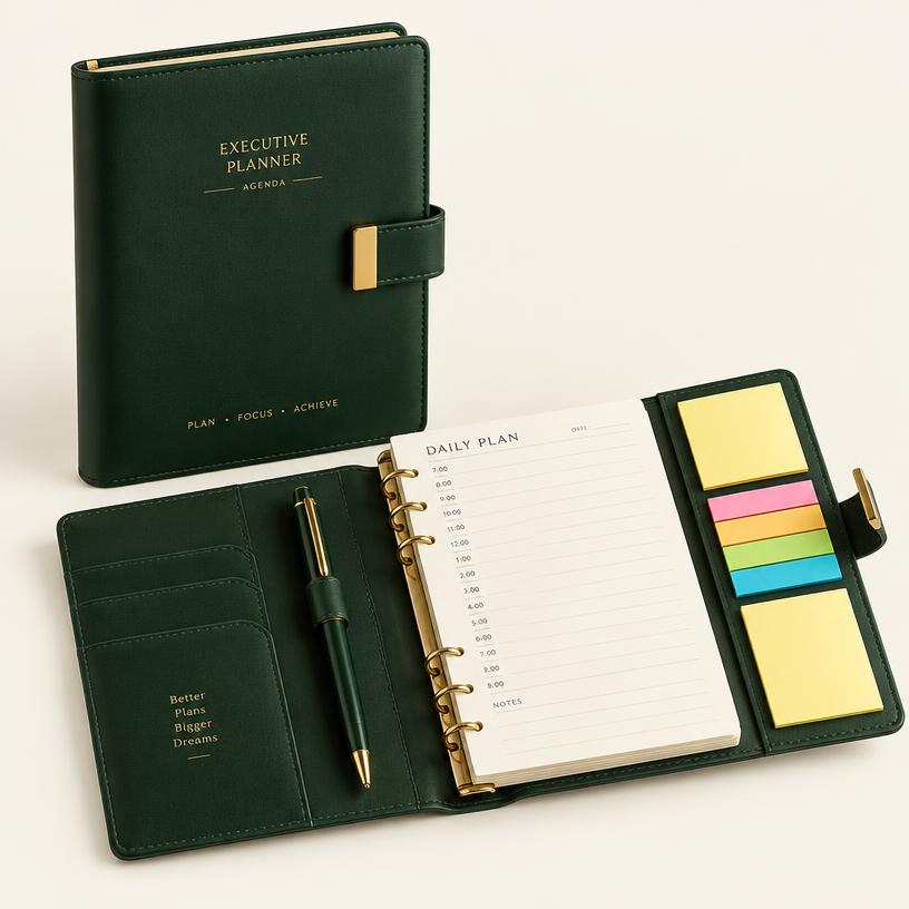 Caneta Tinteiro Classic Verde e Dourado
